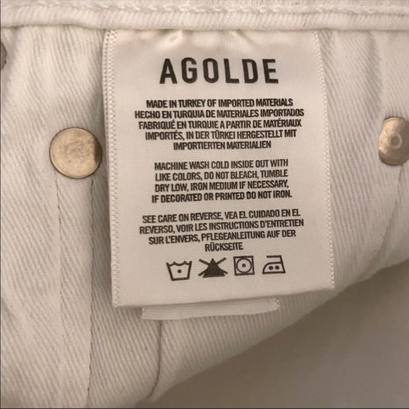 NWOT Agolde Sophie Mid Rise Skinny Jeans White 28 - Picture 9 of 9